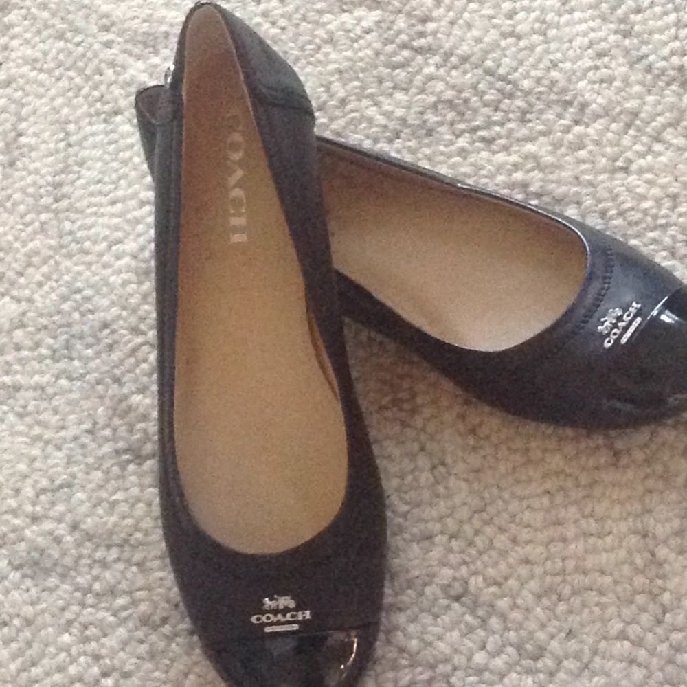 Coach ballet flats leather shoe